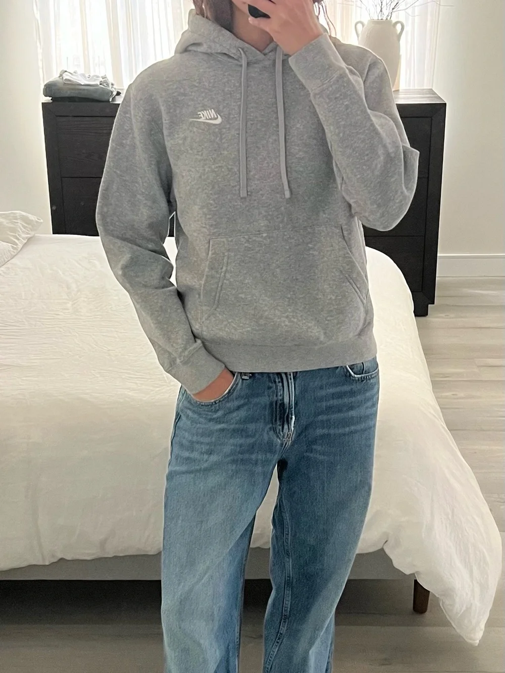 Nike Grey Logo Hoodie